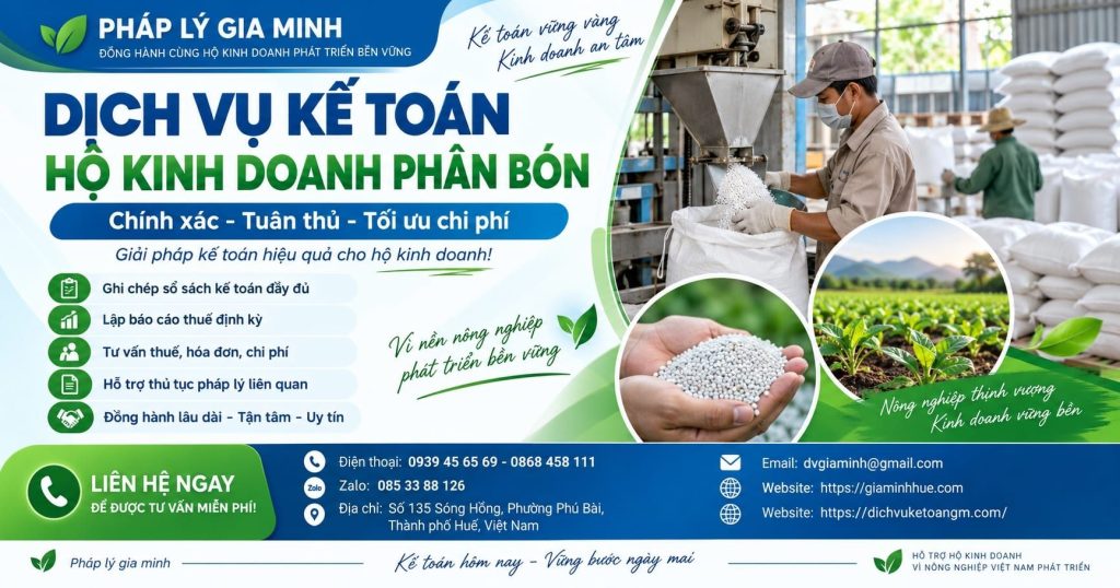Dịch vụ kế toán hộ kinh doanh phân bón