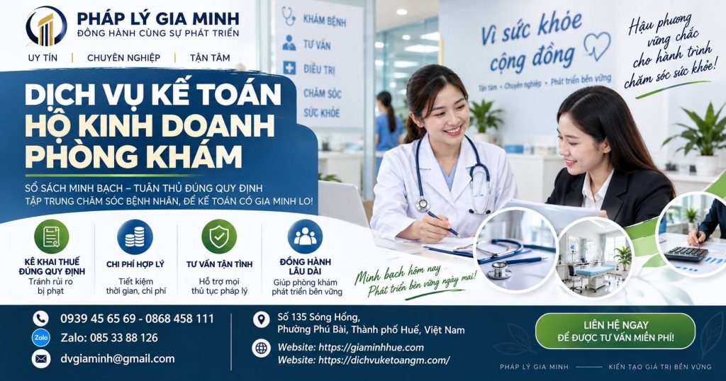 Dịch vụ kế toán hộ kinh doanh phòng khám