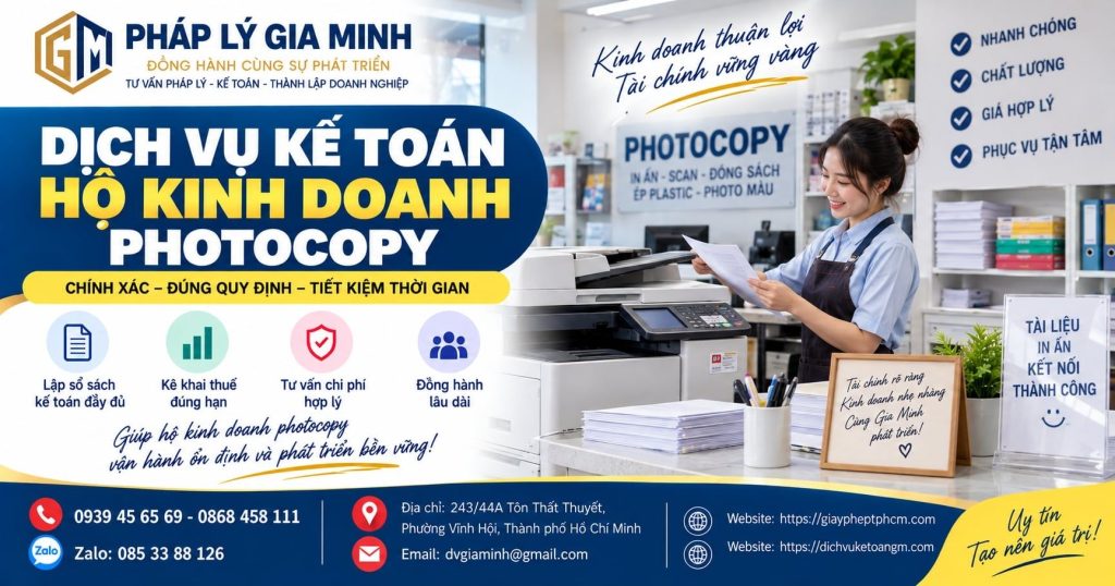 Dịch vụ kế toán hộ kinh doanh photocopy