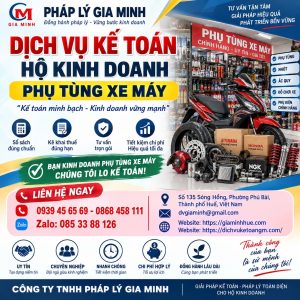 Dịch vụ kế toán hộ kinh doanh phụ tùng xe máy