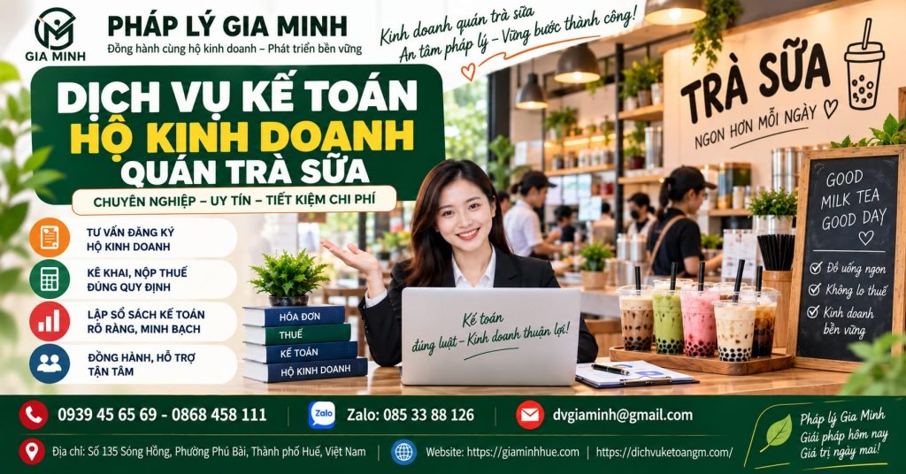 Dịch vụ kế toán hộ kinh doanh quán trà sữa