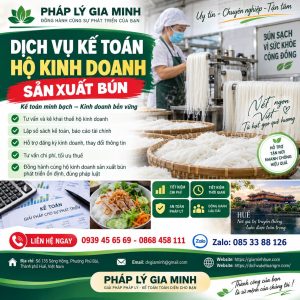 Dịch vụ kế toán hộ kinh doanh sản xuất bún