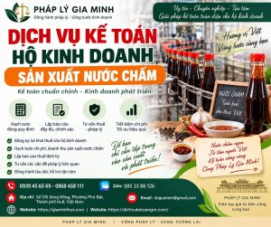 Dịch vụ kế toán hộ kinh doanh sản xuất nước chấm