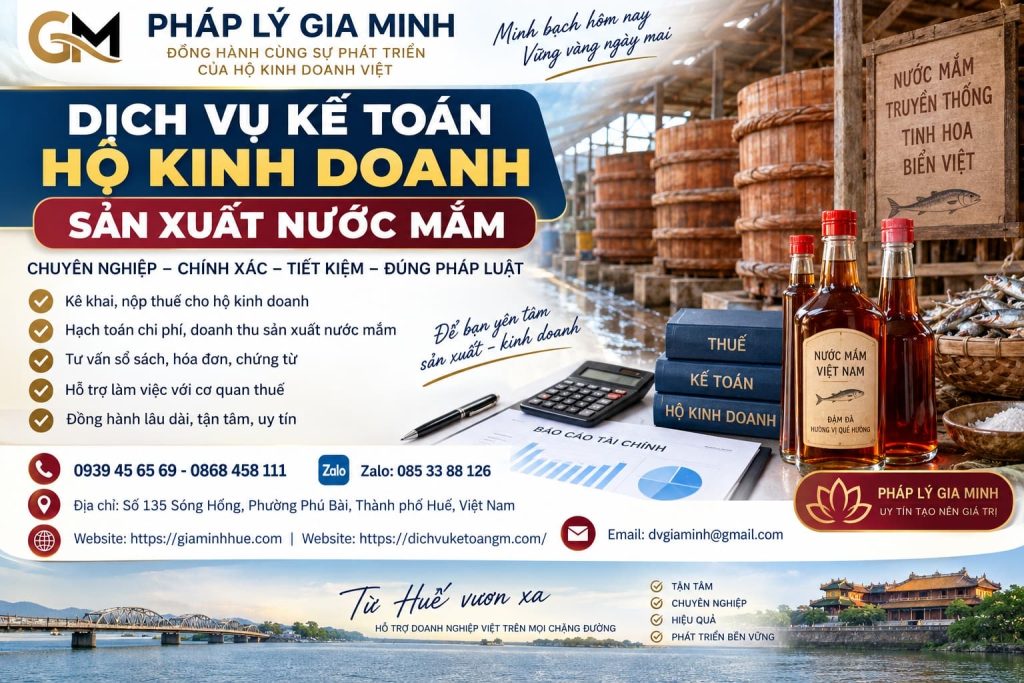 Dịch vụ kế toán hộ kinh doanh sản xuất nước mắm