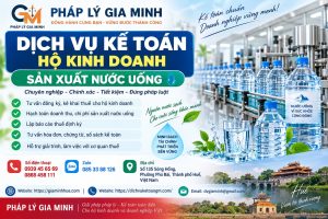 Dịch vụ kế toán hộ kinh doanh sản xuất nước uống