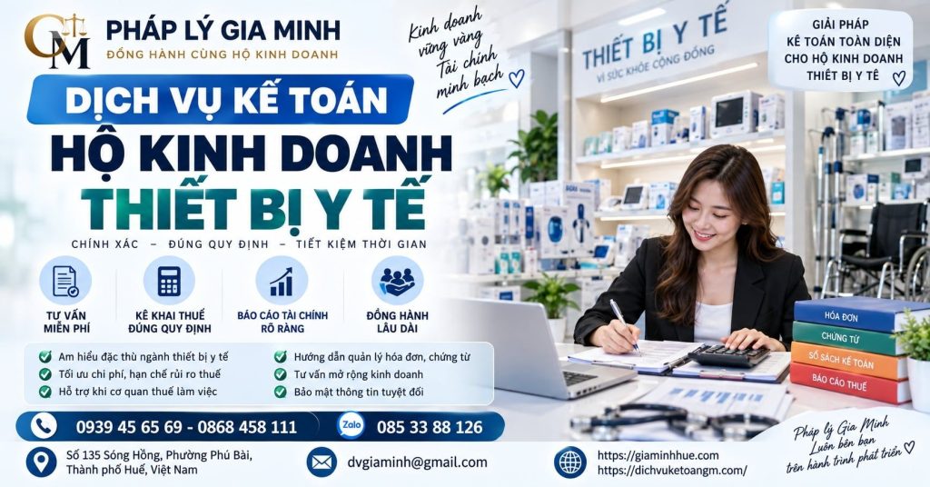 Dịch vụ kế toán hộ kinh doanh thiết bị y tế