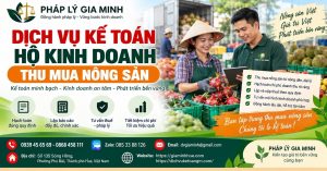 Dịch vụ kế toán hộ kinh doanh thu mua nông sản