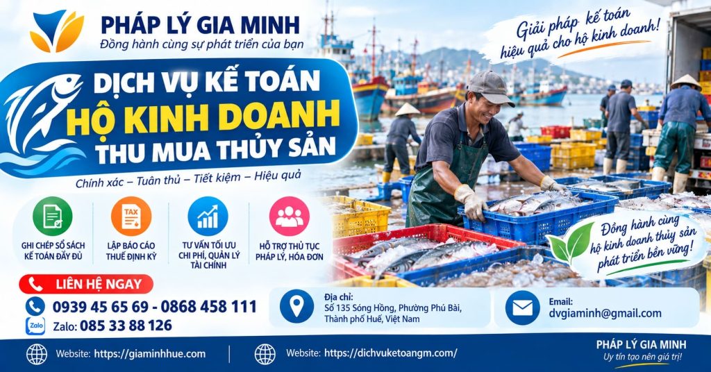 Dịch vụ kế toán hộ kinh doanh thu mua thủy sản – Quản lý nguồn hàng, doanh thu, chi phí và thuế hiệu quả 1 Dịch vụ kế toán hộ kinh doanh thu mua thủy sản