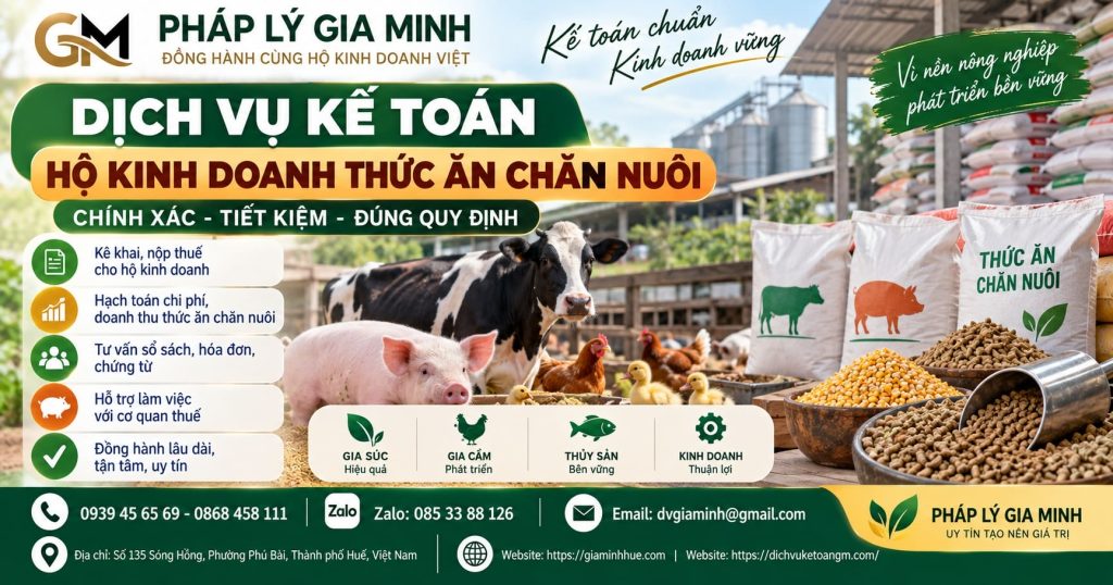 Dịch vụ kế toán hộ kinh doanh thức ăn chăn nuôi chuyên nghiệp, đúng quy định 1 Dịch vụ kế toán hộ kinh doanh thức ăn chăn nuôi