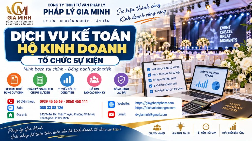 Dịch vụ kế toán hộ kinh doanh tổ chức sự kiện