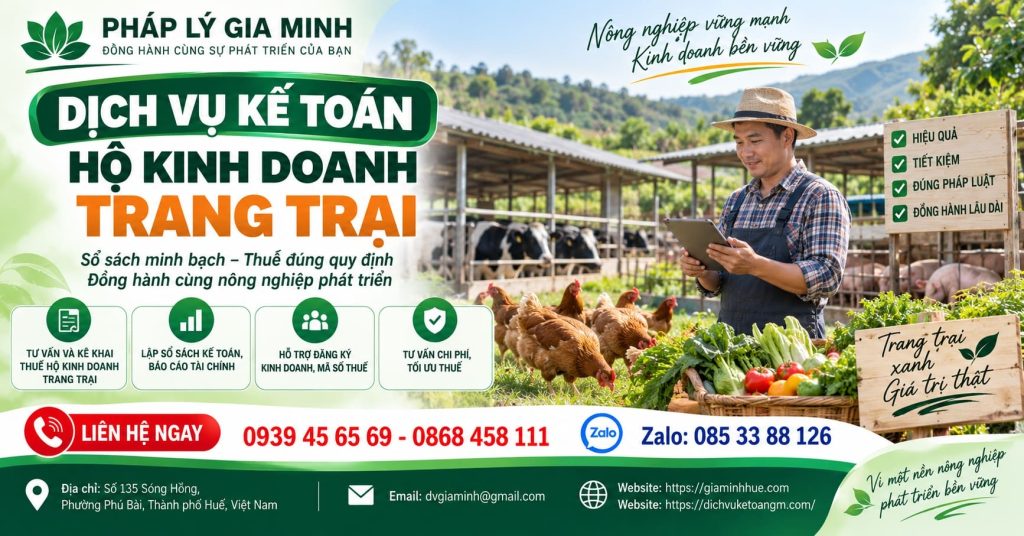Dịch vụ kế toán hộ kinh doanh trang trại – Quản lý doanh thu, chi phí, vật tư và thuế hiệu quả 1 Dịch vụ kế toán hộ kinh doanh trang trại