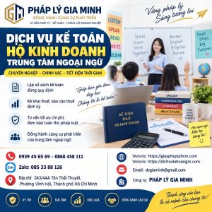 Dịch vụ kế toán hộ kinh doanh trung tâm ngoại ngữ