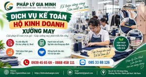 Dịch vụ kế toán hộ kinh doanh xưởng may