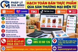 Hạch toán bán thực phẩm qua sàn thương mại điện tử
