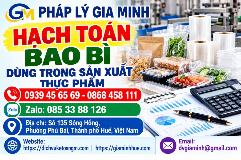 Hạch toán bao bì dùng trong sản xuất thực phẩm – Phân biệt bao bì trực tiếp, đóng gói và vật tư tiêu hao 1 Hạch toán bao bì dùng trong sản xuất thực phẩm