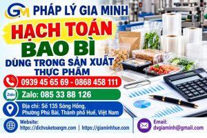 Hạch toán bao bì dùng trong sản xuất thực phẩm