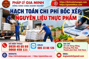 Hạch toán chi phí bốc xếp nguyên liệu thực phẩm