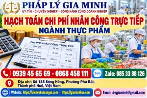 Hạch toán chi phí nhân công trực tiếp ngành thực phẩm