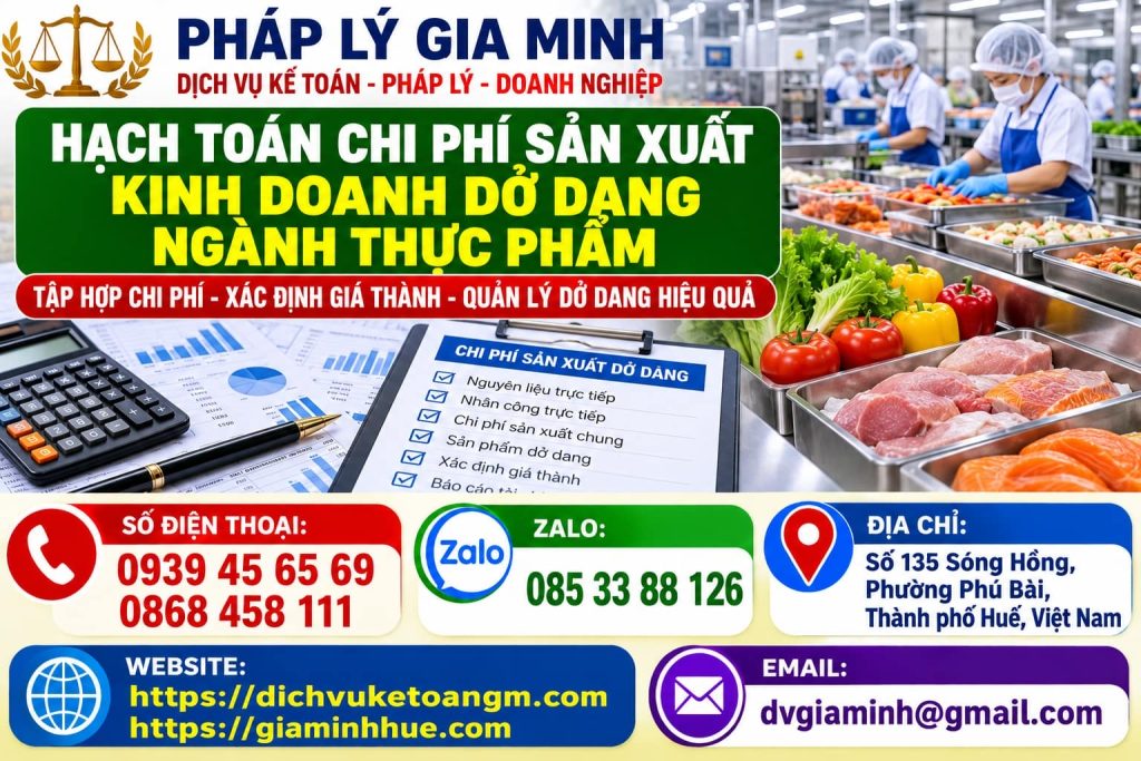Hạch toán chi phí sản xuất kinh doanh dở dang ngành thực phẩm – Theo dõi chi phí chưa chuyển thành thành phẩm 1 Hạch toán chi phí sản xuất kinh doanh dở dang ngành thực phẩm