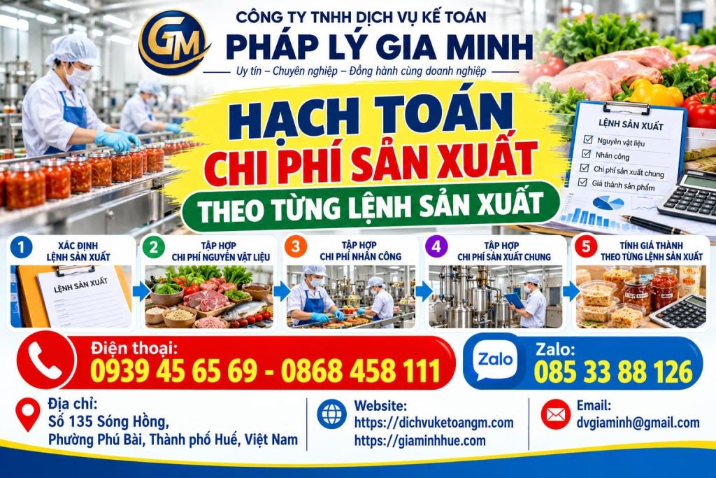 Hạch toán chi phí sản xuất theo từng lệnh sản xuất – Theo dõi từ khi phát lệnh đến lúc nhập kho thành phẩm 1 Hạch toán chi phí sản xuất theo từng lệnh sản xuất