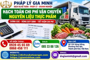 Hạch toán chi phí vận chuyển nguyên liệu thực phẩm