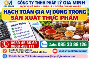 Hạch toán gia vị dùng trong sản xuất thực phẩm