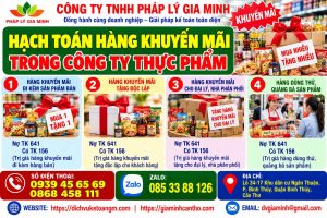 Hạch toán hàng khuyến mãi trong công ty thực phẩm