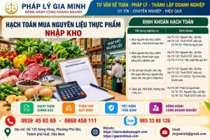 Hạch toán mua nguyên liệu thực phẩm nhập kho