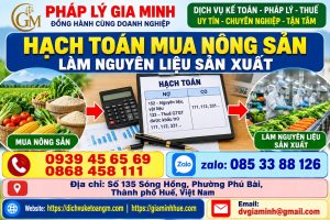 Hạch toán mua nông sản làm nguyên liệu sản xuất