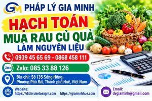 Hạch toán mua rau củ quả làm nguyên liệu