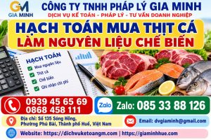 Hạch toán mua thịt cá làm nguyên liệu chế biến