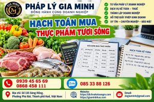 Hạch toán mua thực phẩm tươi sống