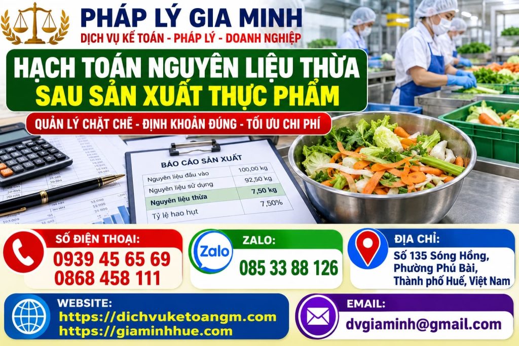 Hạch toán nguyên liệu thừa sau sản xuất thực phẩm – Kiểm soát phần còn lại để tránh tăng chi phí giả 1 Hạch toán nguyên liệu thừa sau sản xuất thực phẩm