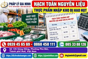 Hạch toán nguyên liệu thực phẩm nhập kho bị hao hụt