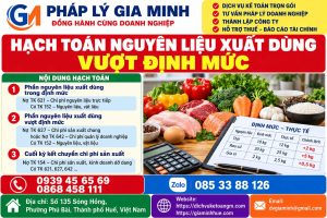 Hạch toán nguyên liệu xuất dùng vượt định mức