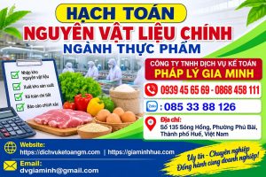 Hạch toán nguyên vật liệu chính ngành thực phẩm