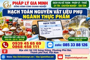 Hạch toán nguyên vật liệu phụ ngành thực phẩm