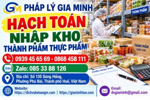 Hạch toán nhập kho thành phẩm thực phẩm