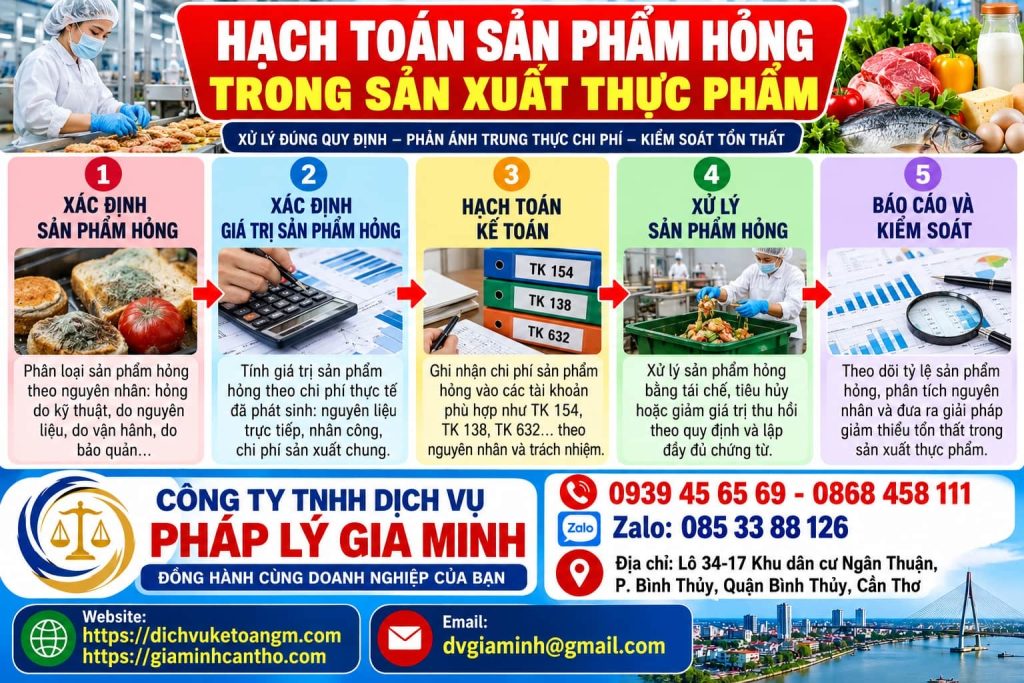 Hạch toán sản phẩm hỏng trong sản xuất thực phẩm – Theo dõi lỗi từ công đoạn phát sinh đến chi phí xử lý 1 Hạch toán sản phẩm hỏng trong sản xuất thực phẩm