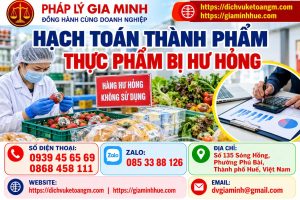 Hạch toán thành phẩm thực phẩm bị hư hỏng