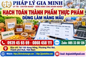 Hạch toán thành phẩm thực phẩm dùng làm hàng mẫu