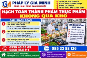 Hạch toán thành phẩm thực phẩm không qua kho