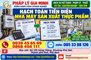 Hạch toán tiền điện nhà máy sản xuất thực phẩm