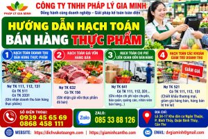 Hướng dẫn hạch toán bán hàng thực phẩm