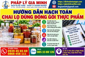 Hướng dẫn hạch toán chai lọ dùng đóng gói thực phẩm