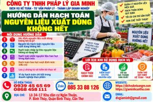 Hướng dẫn hạch toán nguyên liệu xuất dùng không hết