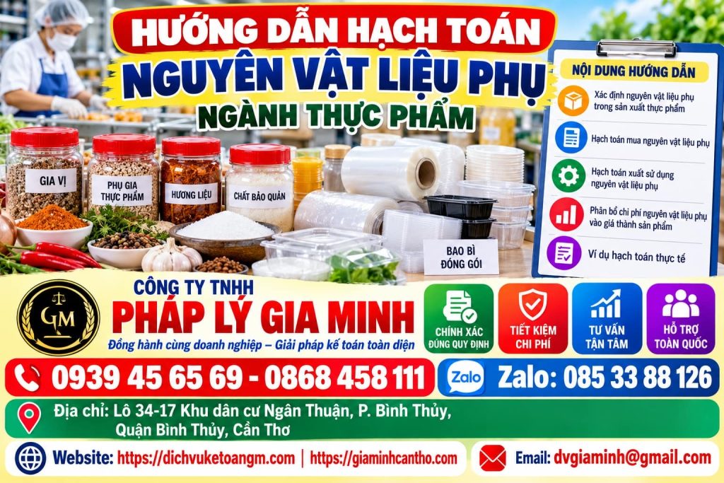 Hướng dẫn hạch toán nguyên vật liệu phụ ngành thực phẩm – Kiểm soát khoản nhỏ để giá thành không bị thiếu 1 Hướng dẫn hạch toán nguyên vật liệu phụ ngành thực phẩm