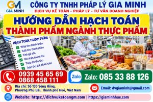 Hướng dẫn hạch toán thành phẩm ngành thực phẩm