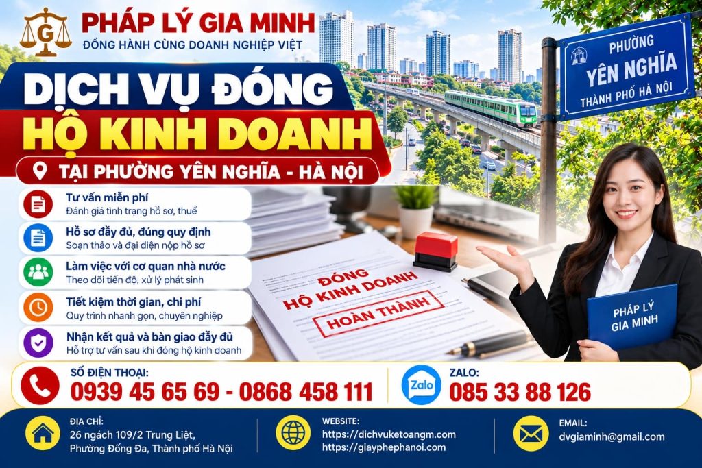 Dịch vụ đóng hộ kinh doanh tại phường Yên Nghĩa Hà Nội
