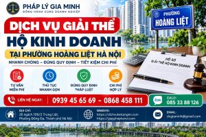 Dịch vụ giải thể hộ kinh doanh tại phường Hoàng Liệt Hà Nội